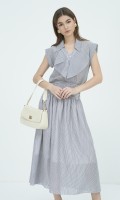 SIXDO G-Blue Stripe Raw Blouse